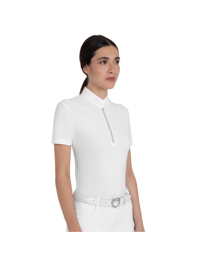 WOMEN S STONES TAPE COMPETITION POLO SHIRT SS ZIP