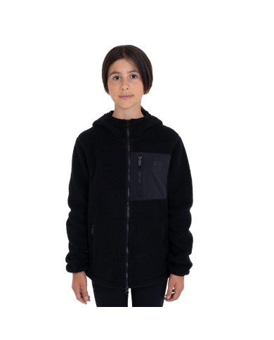 KIDS PATCH POCKET TEDDY FULL ZIP JACKET W/HOOD