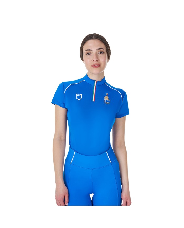 WOMEN S TECHNICAL TRAINING POLO SS ZIP EQUESTROxFISE