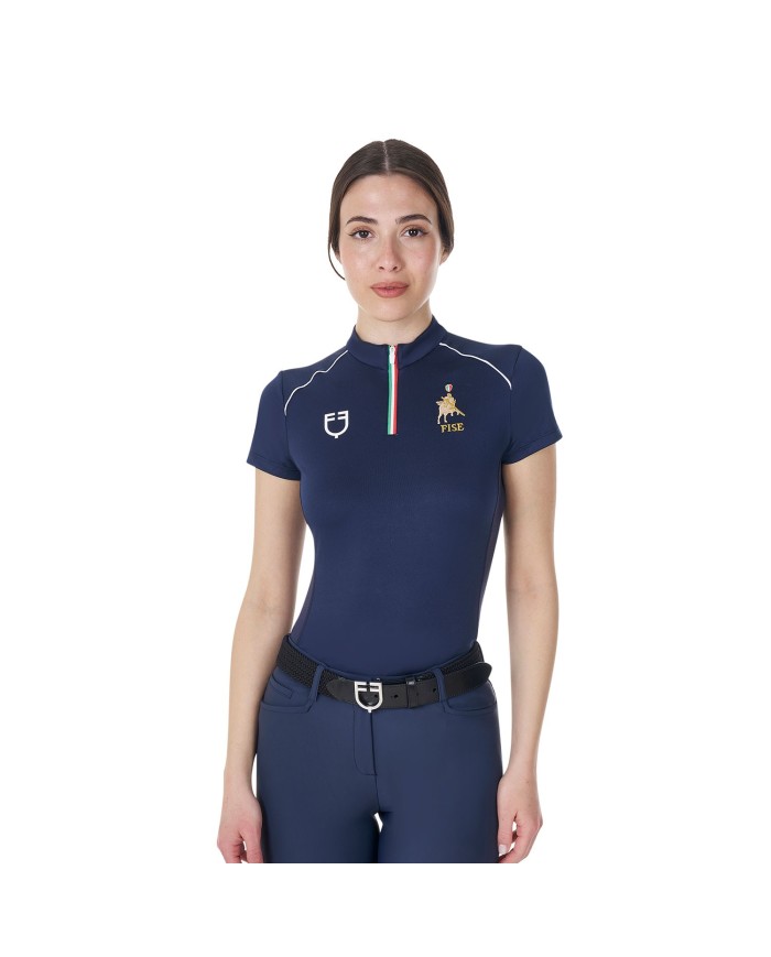 WOMEN S TECHNICAL TRAINING POLO SS ZIP EQUESTROxFISE