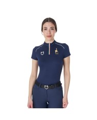 WOMEN S TECHNICAL TRAINING POLO SS ZIP EQUESTROxFISE