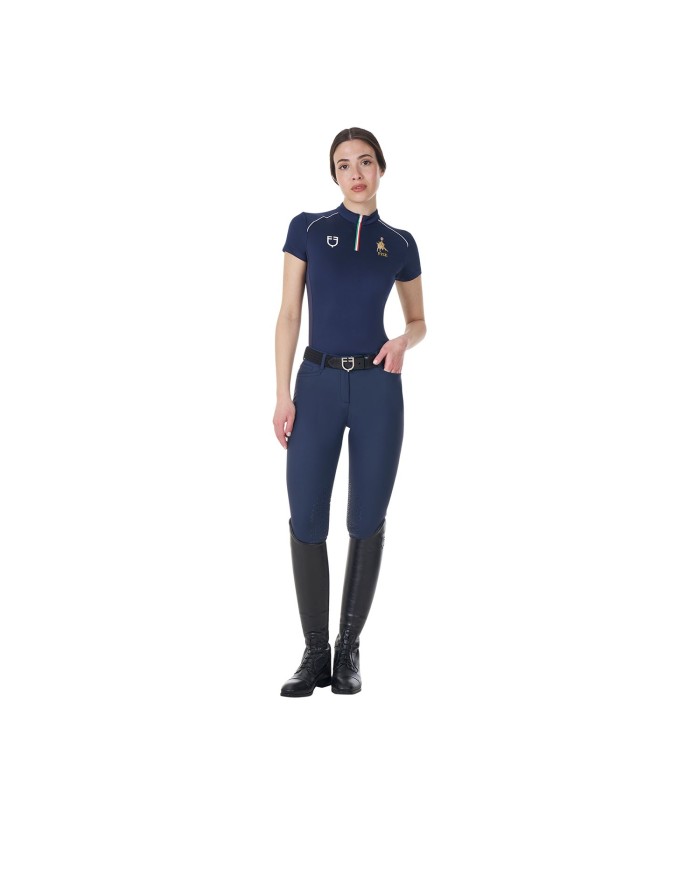 WOMEN S TECHNICAL TRAINING POLO SS ZIP EQUESTROxFISE