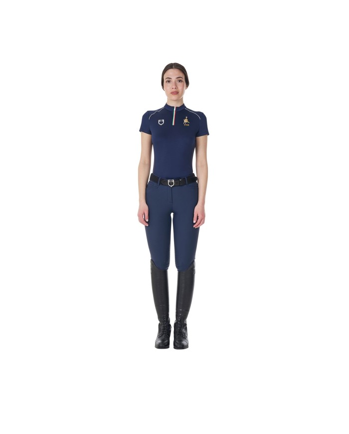 WOMEN S TECHNICAL TRAINING POLO SS ZIP EQUESTROxFISE