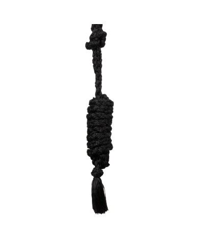 ROPE HALTER WITH TOOLED LEATHER NOSEBAND