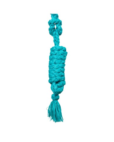 ROPE HALTER WITH TOOLED LEATHER NOSEBAND