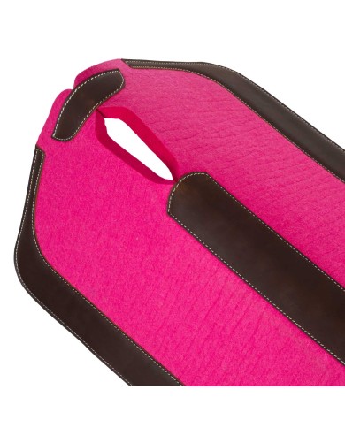 WESTERN FELT SADDLE PAD WITH LEATHER REINFORCEMENT