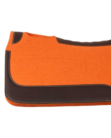 WESTERN FELT SADDLE PAD WITH LEATHER REINFORCEMENT