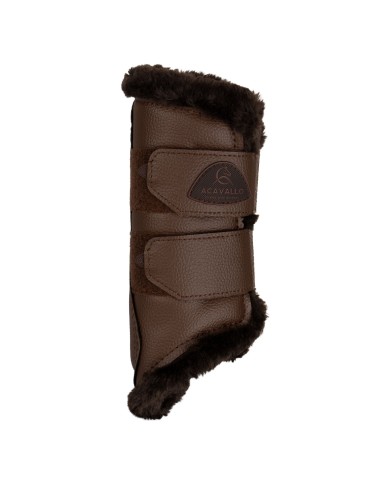 ACAVALLO FRONT BRUSHING HORSE BOOTS W/SYNTHETIC FUR W/DOUBLE