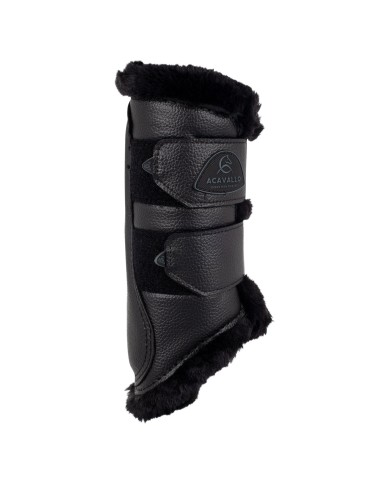ACAVALLO FRONT BRUSHING HORSE BOOTS W/SYNTHETIC FUR W/DOUBLE