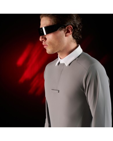MEN S COMPETITION RIDERTECHNOLOGY LS POLO SHIRT WITH ZIP