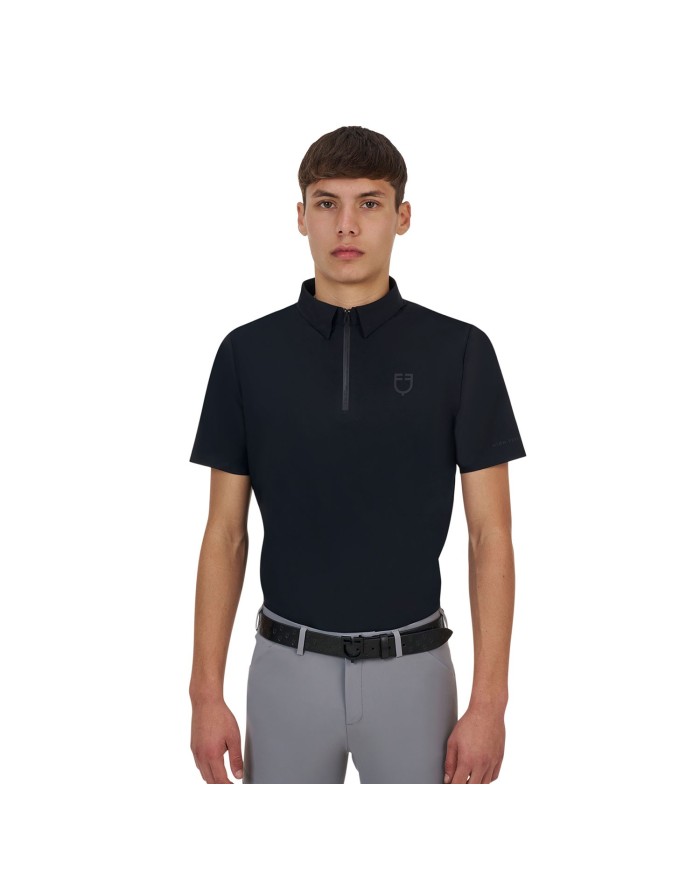 MEN S TRAINING RIDERTECHNOLOGY POLO SHIRT SS WITH ZIP