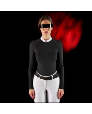 WOMEN S COMPETITION RIDERTECHNOLOGY LS POLO SHIRT WITH ZIP