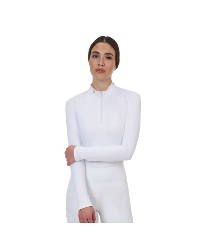 WOMEN S COMPETITION RIDERTECHNOLOGY LS POLO SHIRT WITH ZIP
