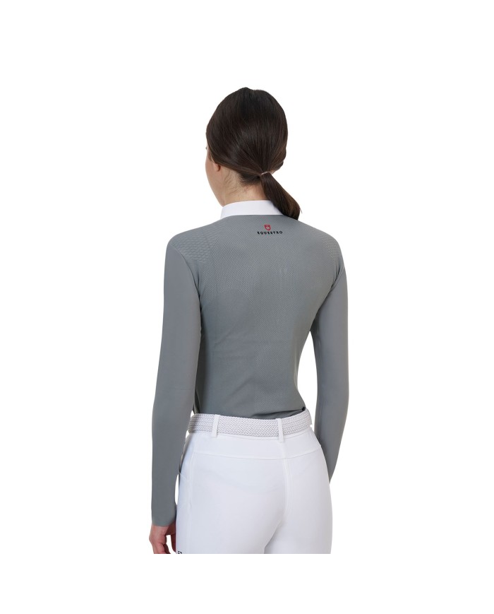 WOMEN S COMPETITION RIDERTECHNOLOGY LS POLO SHIRT WITH ZIP