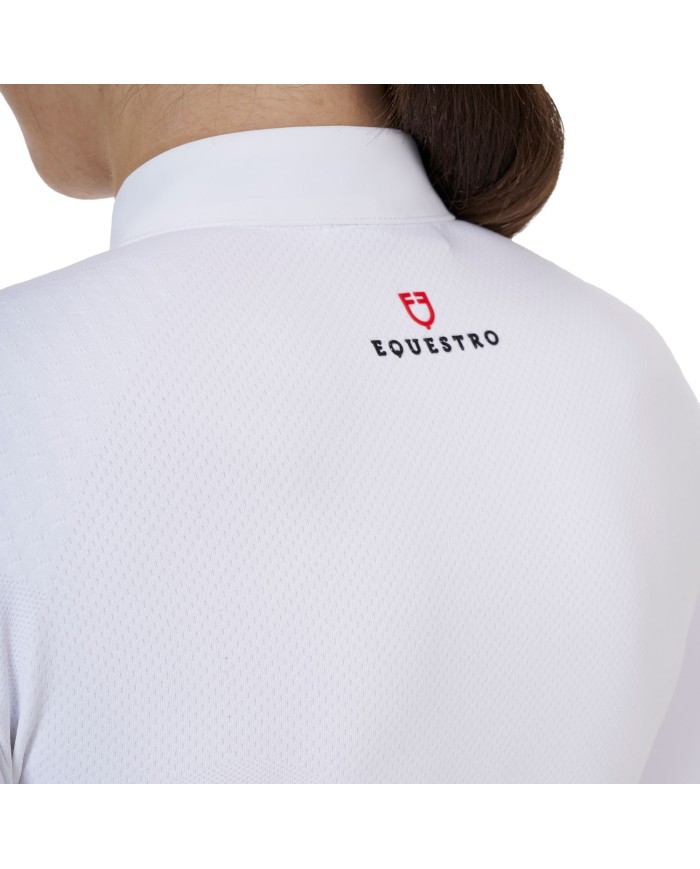 WOMEN S COMPETITION RIDERTECHNOLOGY LS POLO SHIRT WITH ZIP