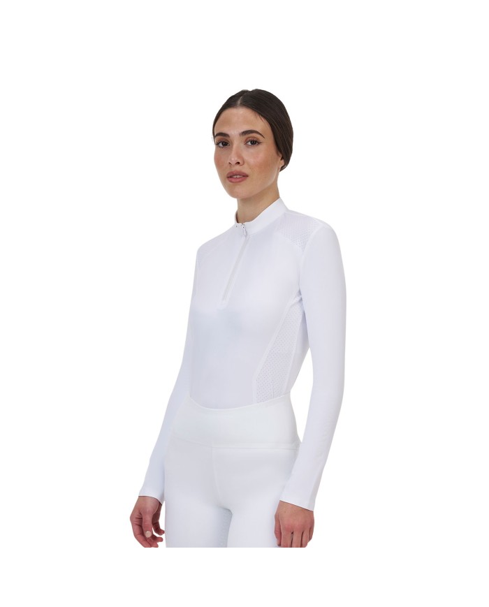 WOMEN S COMPETITION RIDERTECHNOLOGY LS POLO SHIRT WITH ZIP