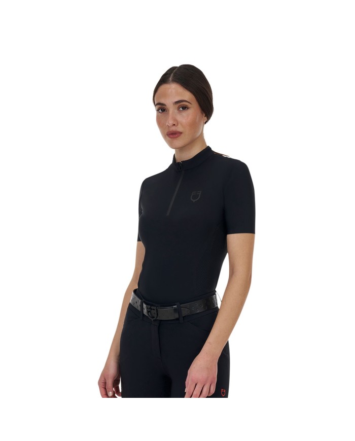 WOMEN S TRAINING RIDERTECHNOLOGY POLO SHIRT SS WITH ZIP