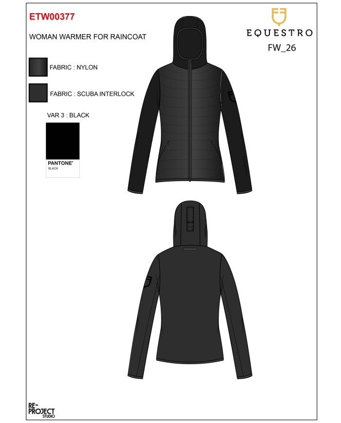 WOMEN S WARMER FOR RAINCOAT