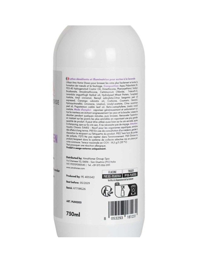 AMA HORSE SHEEN LOZIONE LUCIDANTE SGROVIGLIANTE LAVANDA (750ml)