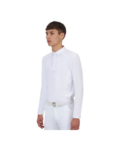 MEN S COMPETITION RIDERTECHNOLOGY LS POLO SHIRT WITH ZIP