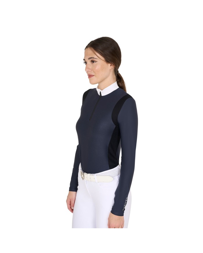 WOMAN JERSEY COMPETITION LS ZIP SHIRT