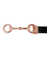 WOMEN S SHINY BELT WITH BIT BUCKLE