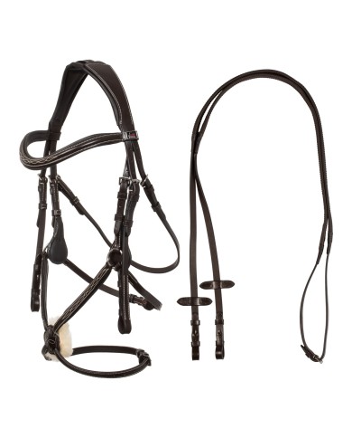 MEXICAN SNAFFLE BRIDLE WITH ANATOMIC CURVED SHAPED CROWN