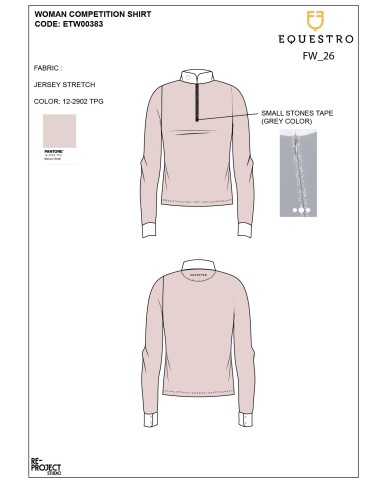 WOMEN S STONES TAPE COMPETITION POLO SHIRT LS ZIP
