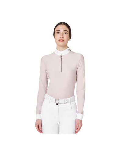 WOMEN S STONES TAPE COMPETITION POLO SHIRT LS ZIP