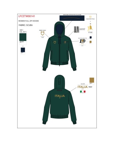 WOMEN S BASIC HOODIE EQUESTROxFISE CENTENARY