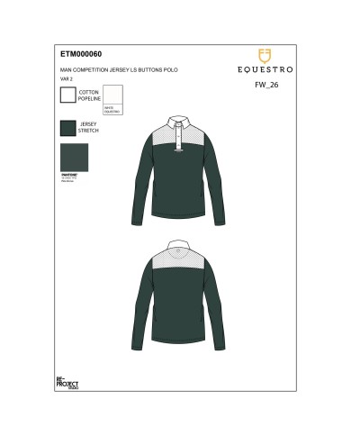 MAN COMPETITION JERSEY LS BUTTONS POLO