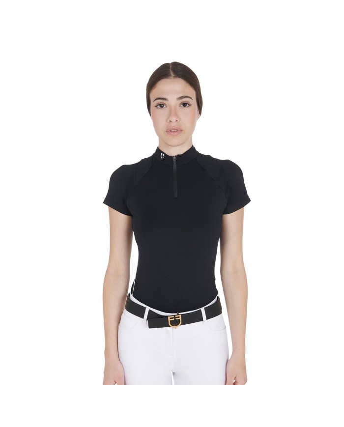 WOMAN TECHNICAL TRAINING POLO SS ZIP