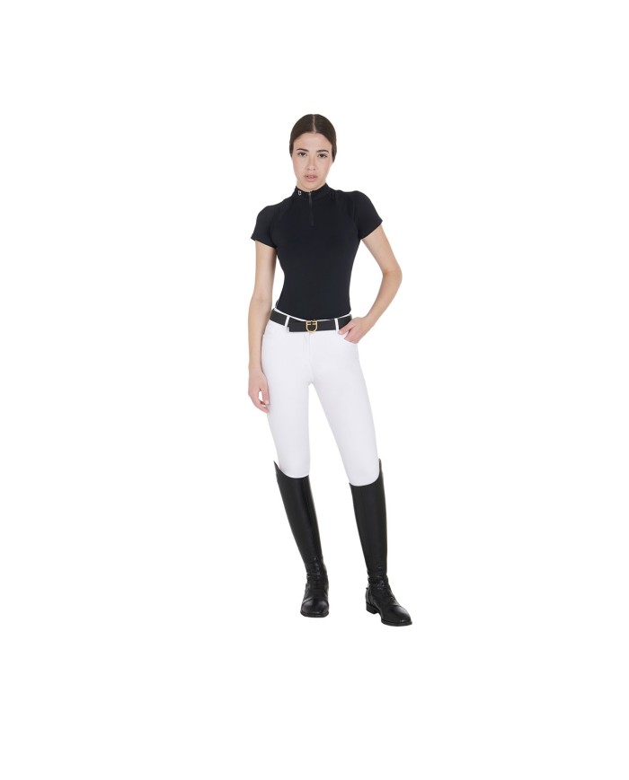 WOMAN TECHNICAL TRAINING POLO SS ZIP