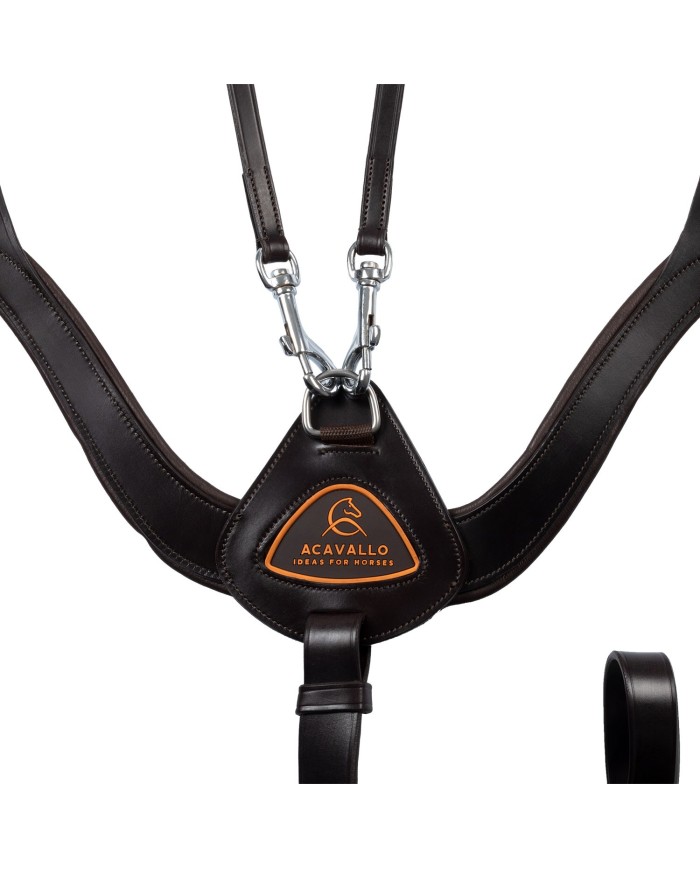 ANATOMICAL LEATHER 5 POINT ATTACHMENT BREASTPLATE