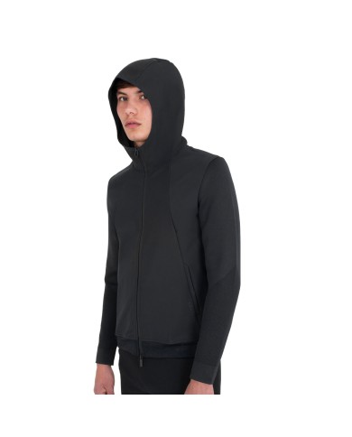 MEN S NYLON+KNIT SEAMLESS HOODIE