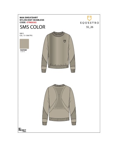 MEN S NYLON+KNIT SEAMLESS SWEATSHIRT