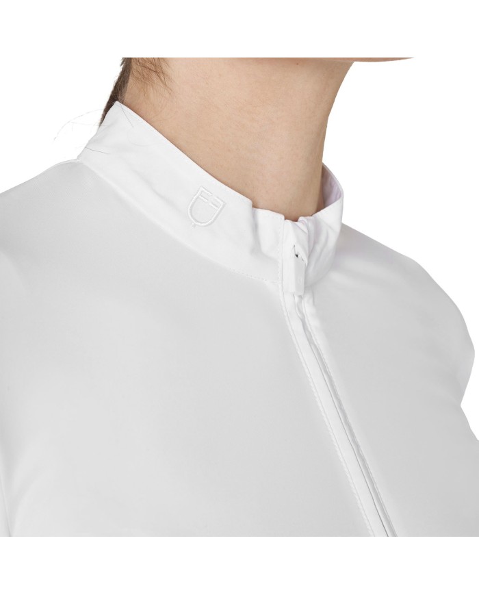 WOMEN S BASIC COMPETITION POLO SHIRT LS ZIP