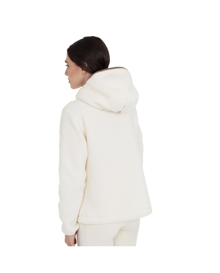 WOMEN S PATCH POCKET TEDDY FULL ZIP JACKET W/HOOD