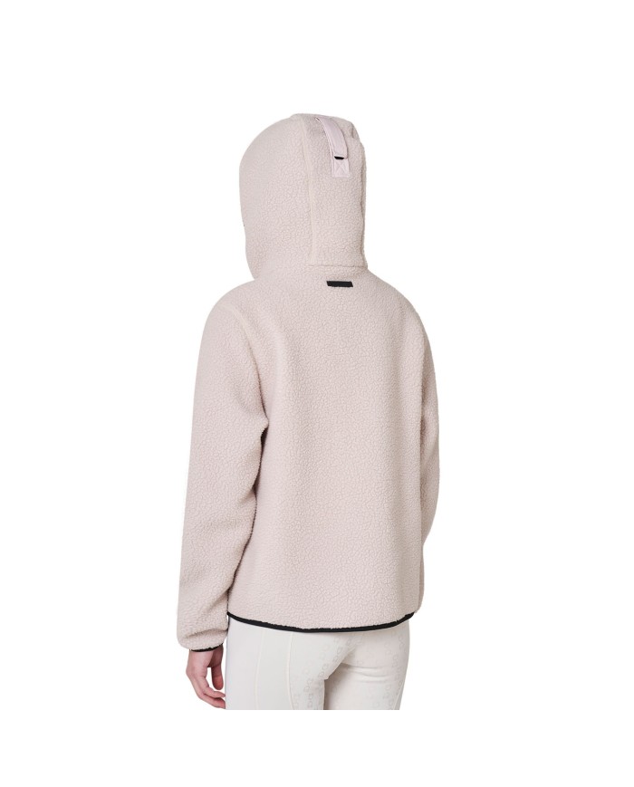 WOMEN S PATCH POCKET TEDDY FULL ZIP JACKET W/HOOD