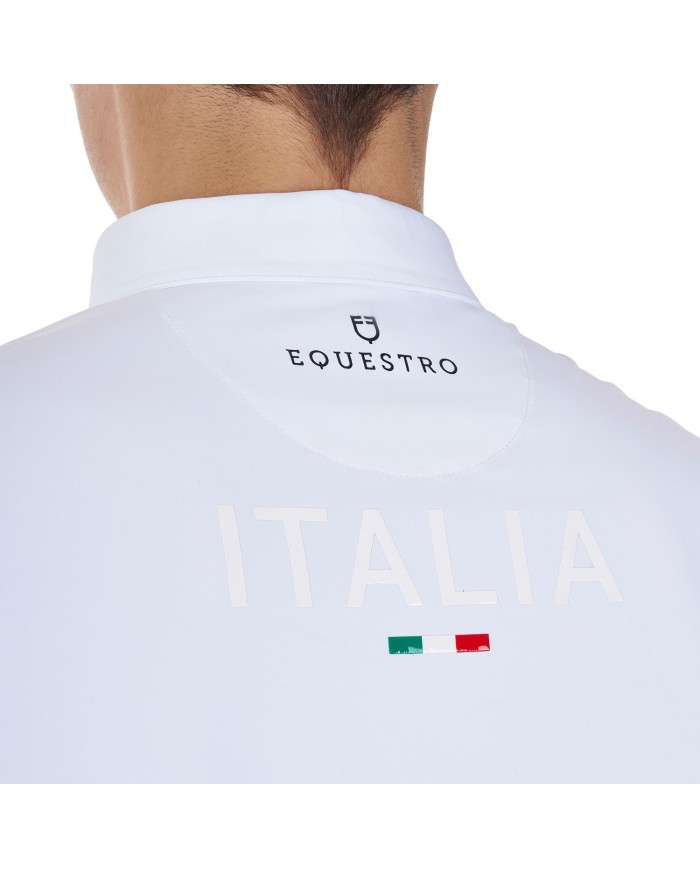 MEN S COMPETITION POLO SS FLAG BUTTONS EQUESTROxFISE