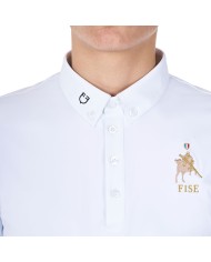 MEN S COMPETITION POLO SS FLAG BUTTONS EQUESTROxFISE