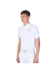 MEN S COMPETITION POLO SS FLAG BUTTONS EQUESTROxFISE