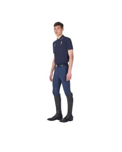 MEN S COTTON PIQUET POLO SHIRT SS BUTTONS EQUESTROxFISE