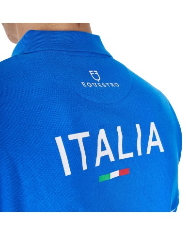 MEN S COTTON PIQUET POLO SHIRT SS BUTTONS EQUESTROxFISE