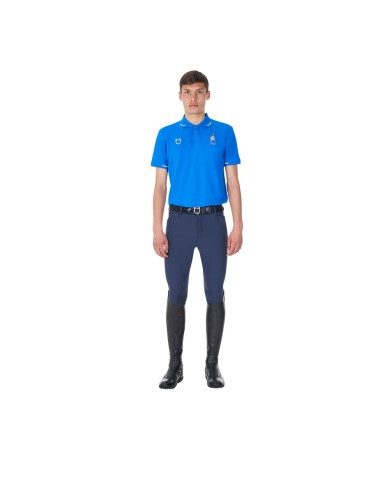 MEN S COTTON PIQUET POLO SHIRT SS BUTTONS EQUESTROxFISE