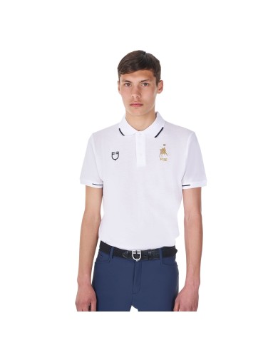 MEN S COTTON PIQUET POLO SHIRT SS BUTTONS EQUESTROxFISE