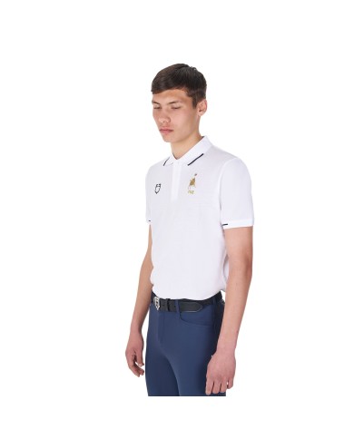 MEN S COTTON PIQUET POLO SHIRT SS BUTTONS EQUESTROxFISE