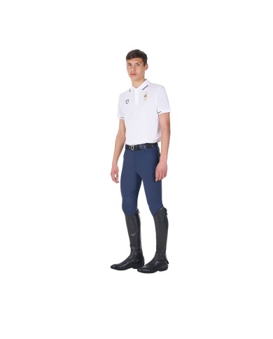 MEN S COTTON PIQUET POLO SHIRT SS BUTTONS EQUESTROxFISE