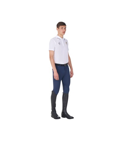 MEN S COTTON PIQUET POLO SHIRT SS BUTTONS EQUESTROxFISE