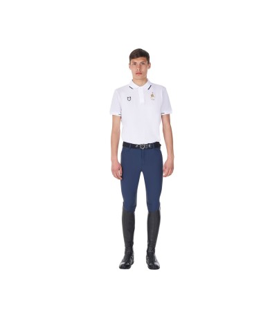 MEN S COTTON PIQUET POLO SHIRT SS BUTTONS EQUESTROxFISE
